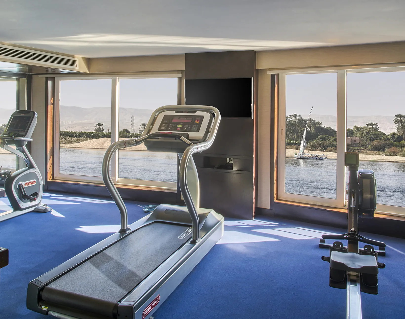 Gym aboard the The Oberoi Philae, Luxury Nile Cruiser Nile cruise